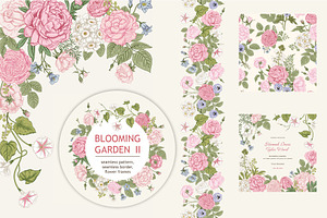 Blooming Garden II. Vector Set