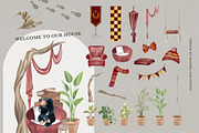 Wizarding Red House in Christmas, an Illustration by Rachel Art Studio (Thumbnail 3 of 10)