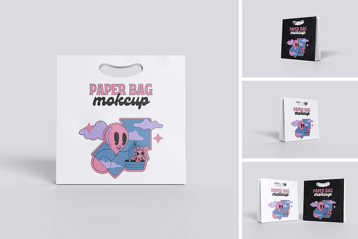 Paper Bag Mockup, a Packaging Mockup by xavier_studio (Photo 1 of 5)