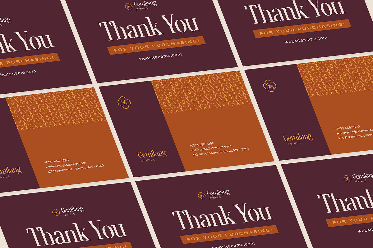 Gemilone - Thank You Card, a Print Template by Fannan Studio (Photo 3 of 3)