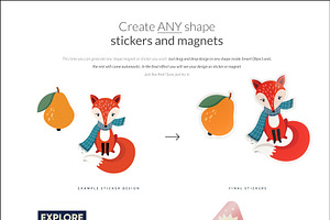 Stickers & Magnets Creator 4xMockups