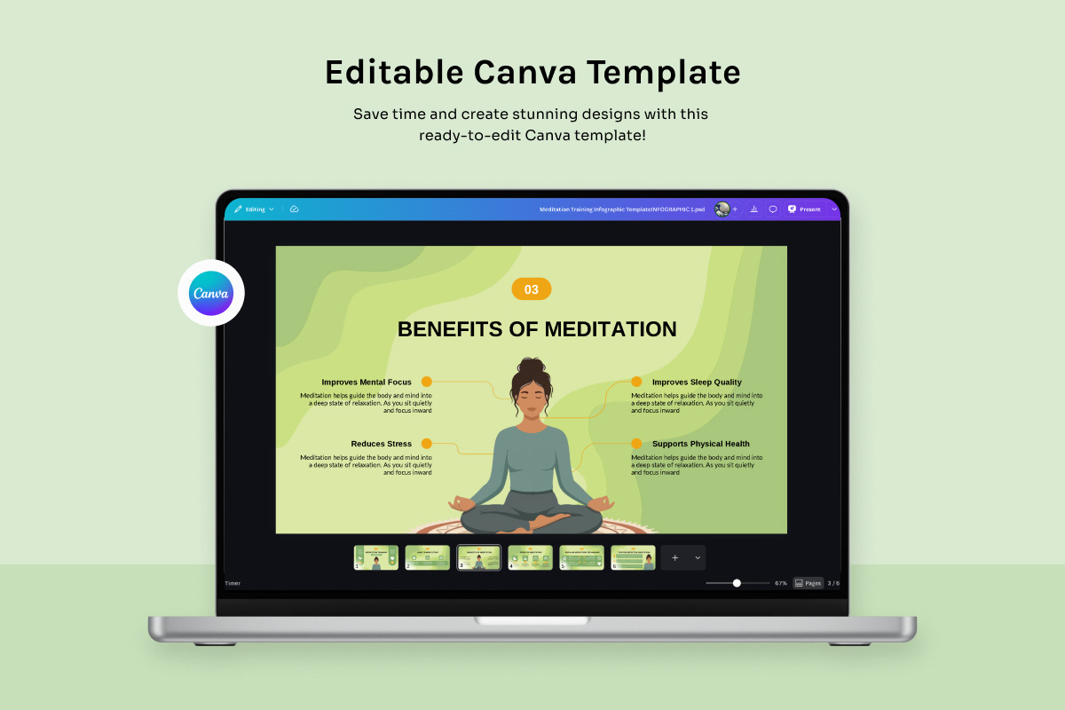 Mindfulness Training Infographic, a Presentation Template by productype1 (Photo 3 of 5)
