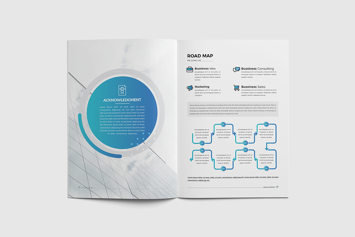 Annual Report 28 Pages, a Brochure Template by Template Zone (Photo 8 of 9)