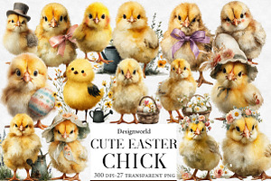 Cute Easter Chick Clipart, an Illustration by Designworld