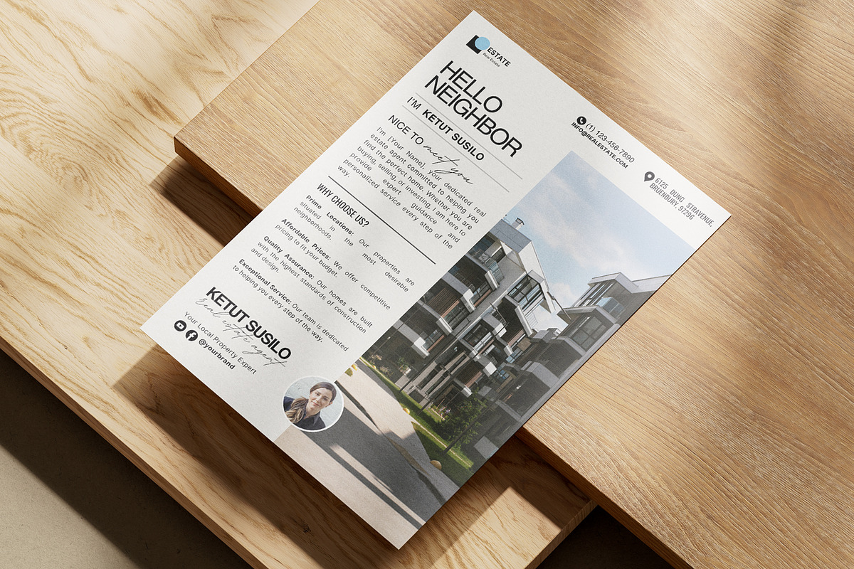 Real Estate Agent Intro letter, a Flyer Template by Prapti Design (Photo 8 of 10)