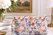 Peach & Blue Watercolor Florals, a Pattern Graphic by NancyDzines (Thumbnail 3 of 3)