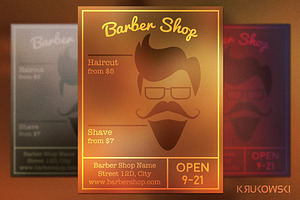 Barber Shop Hipster Flyer