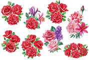 Garden Flowers hand drawn watercolor, a Decorative Illustration by Hanna Hryharenka (Thumbnail 13 of 16)