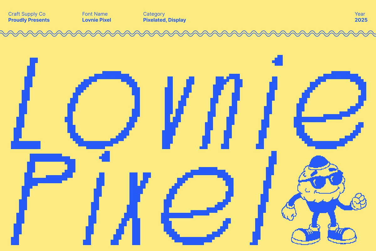 Lovnie Pixel, a Sans Serif Font by Craft Supply Co. (Photo 1 of 8)
