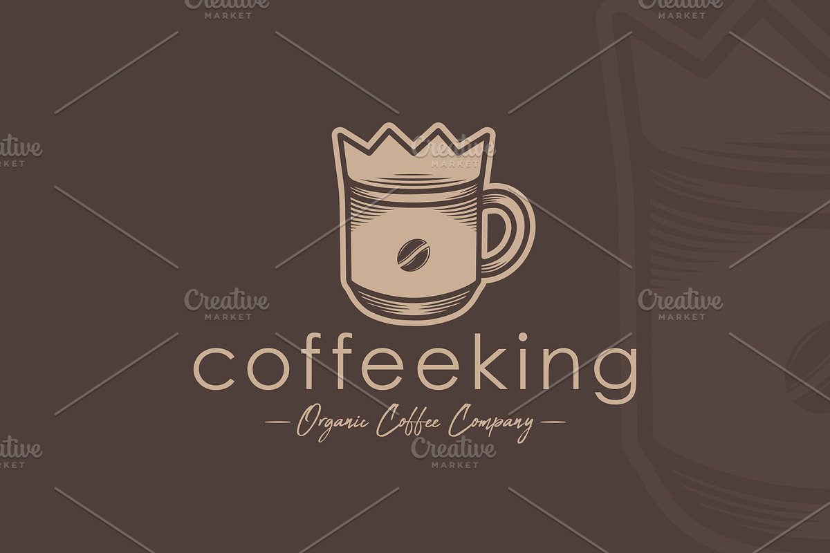 Coffee King Logo Template, a Branding & Logo Template by vectorwithin (Photo 2 of 3)