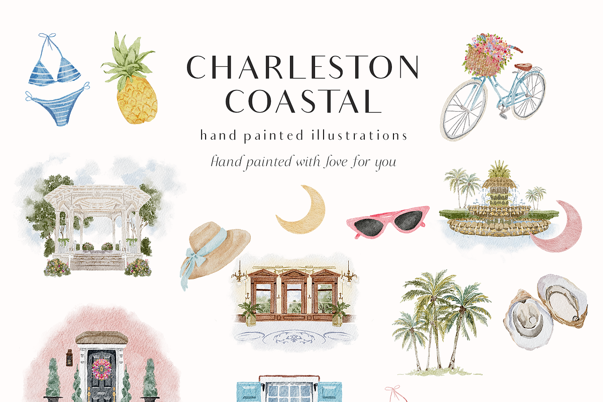 Watercolor charleston wedding venue, an Object Graphic by Grace Noboa Illustrations (Photo 5 of 8)