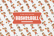 Adorable Basketball Kids Cartoon, a Sport Illustration by Gohsantosa (Thumbnail 2 of 4)