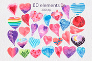 Watercolor heart clipart Love png, an Object Illustration by AnastasiaWatercolor (Thumbnail 2 of 6)
