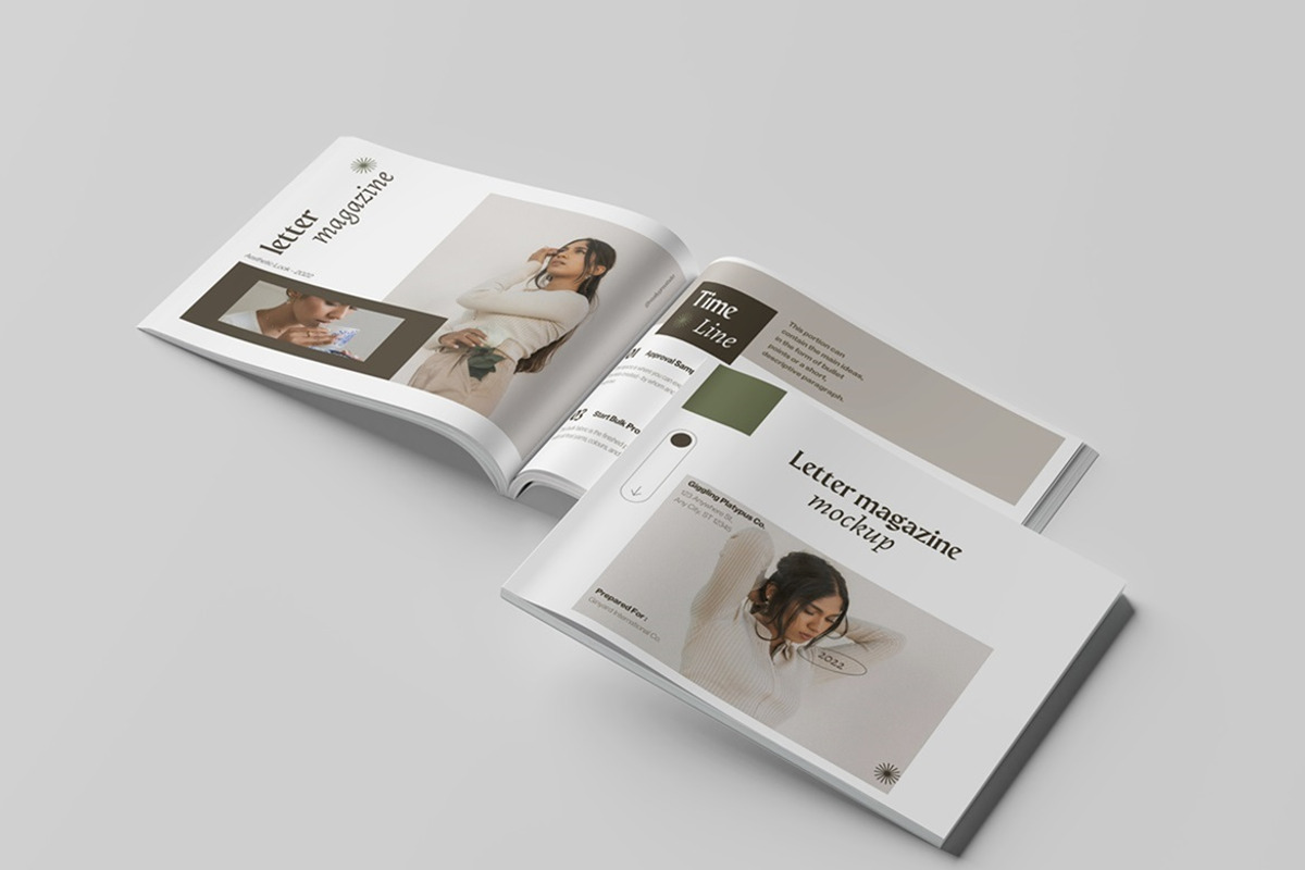 Letter Landscape Magazine Mockup, a Books & Magazine Mockup by Tokobeta (Photo 5 of 7)