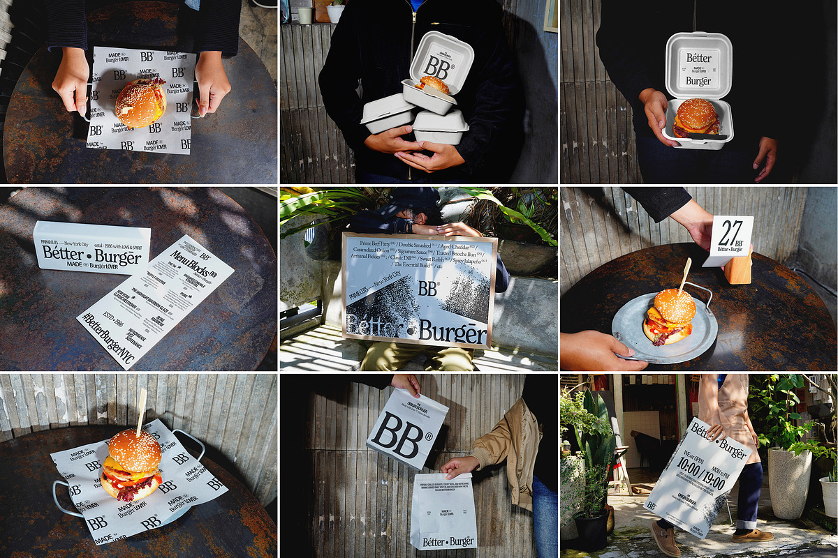 Burger & Cafe Packaging Mockups, a Packaging Mockup by Vitora Mockup (Photo 1 of 11)