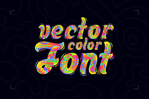 Vivid Corals Color Vector Font