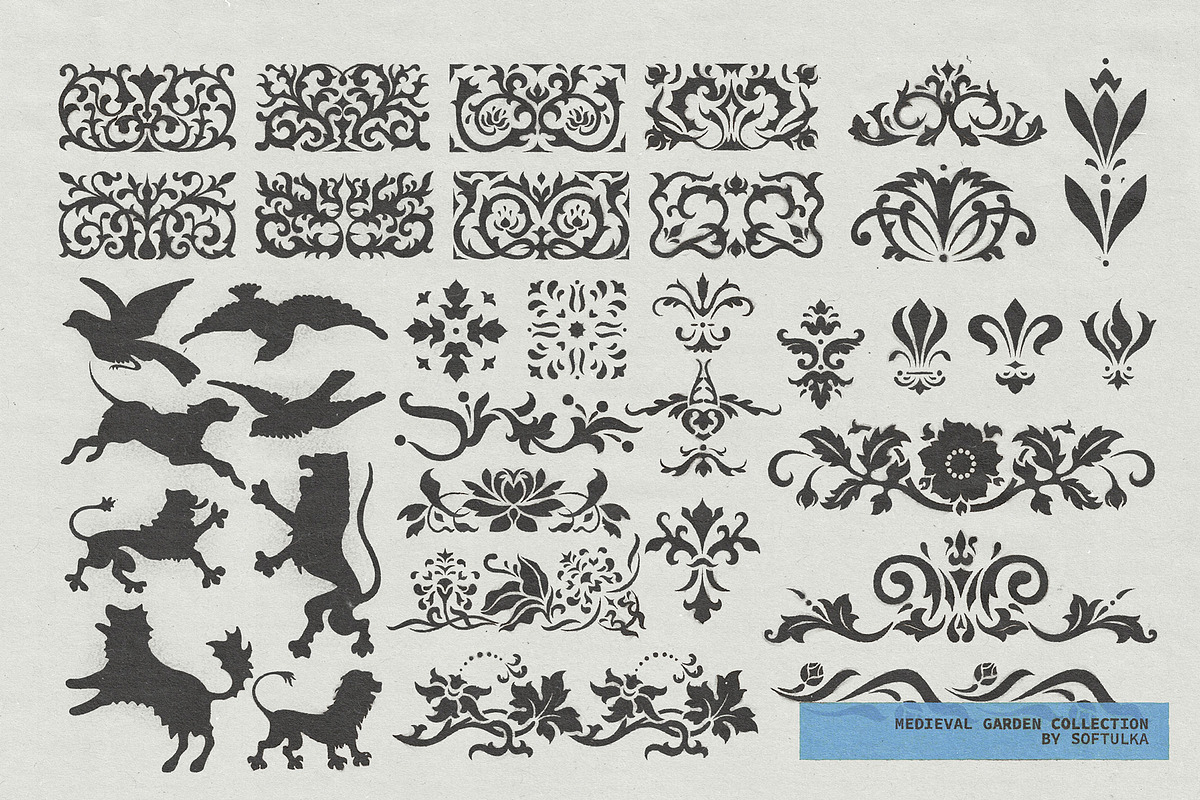 Medieval Garden: Graphic Craft Kit, a Graphic by softulka (Photo 9 of 11)