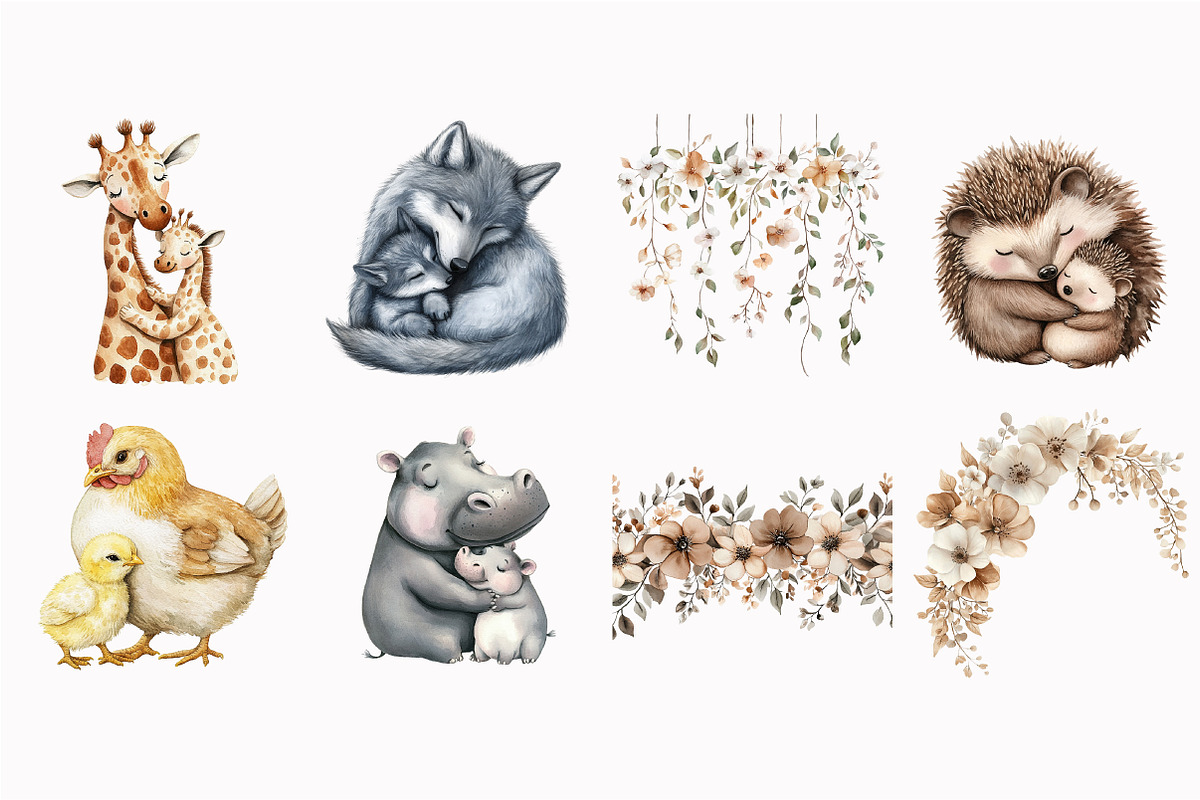 Mom and Baby Animal, an Illustration by Design Market (Photo 4 of 4)