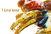 Bird Head Pencil & Watercolor vol 1, an Animal Illustration by Sahade Studio (Thumbnail 2 of 3)