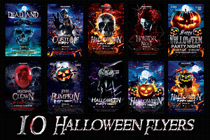 Halloween Flyer Bundle 10 in 1