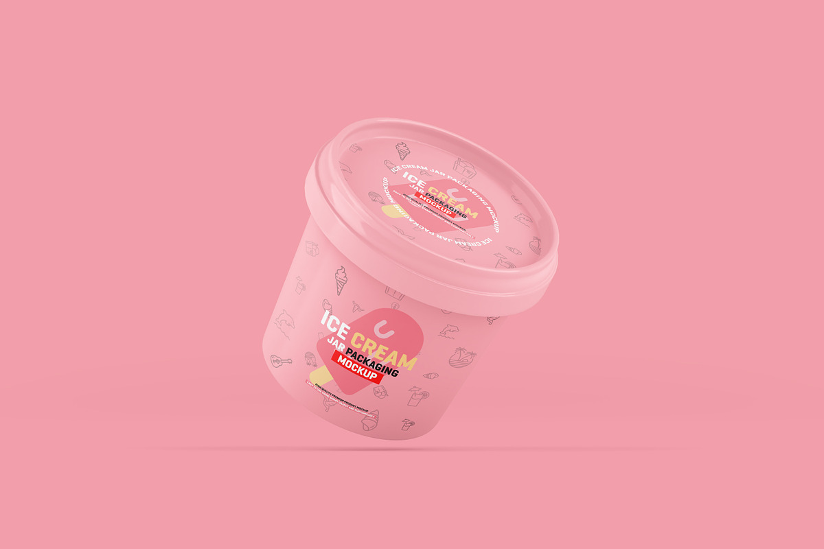 Ice Cream Jar Packaging Mockup, a Cups & Container Mockup by Toasin Studio (Photo 7 of 8)