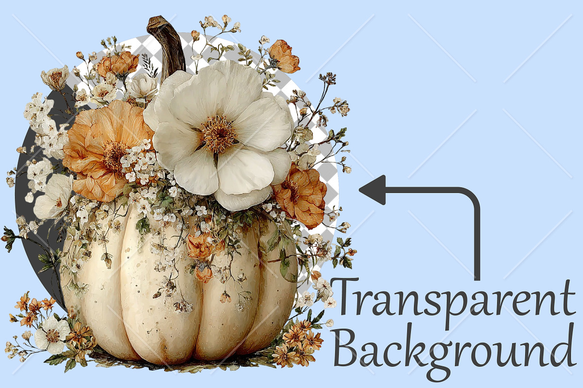 Whimsical Autumn Pumpkin Clipart, a Seasonal Illustration by Canvas Craft (Photo 2 of 10)