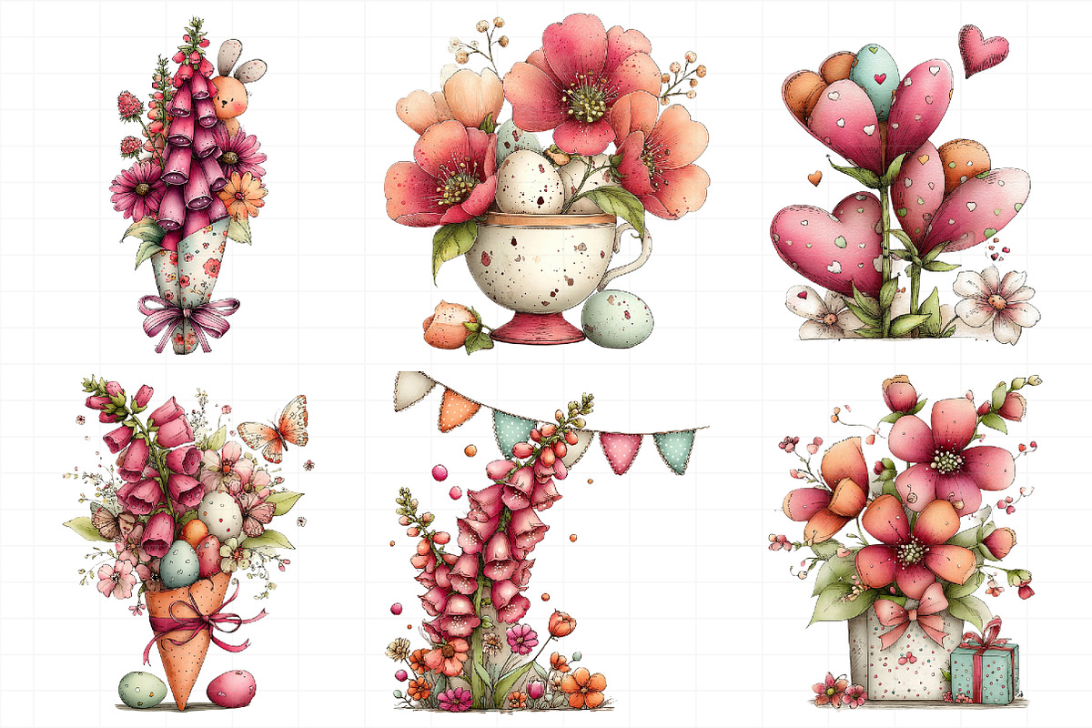 Whimsical Easter Foxglove Clipart, an Illustration by Daily.Designs (Photo 4 of 8)