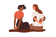 People give flowers and gifts set, a Person Illustration by Good Studio (Thumbnail 3 of 12)