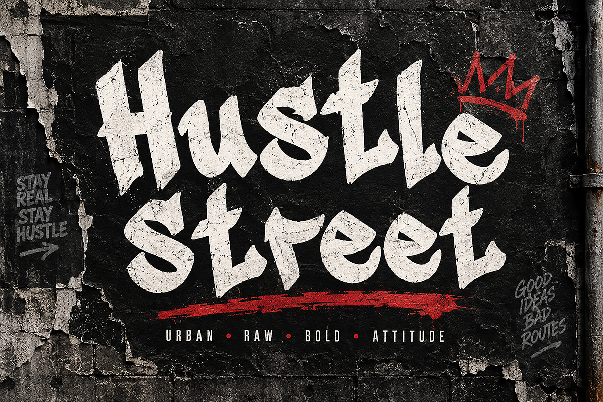 Hustle Street, a Script Font by Wow Magic (Photo 1 of 5)