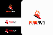 Set of Burning running shoe logo, a Branding & Logo Template by Lucky Creative (Thumbnail 2 of 5)
