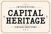 Capital Heritage, Vintage Serif Font, a Slab Serif Font by Fourteen Letter (Thumbnail 1 of 5)