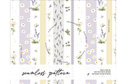 Lavender Daisy Flower Meadow pattern, a Pattern Graphic by Milatoo (Thumbnail 1 of 3)