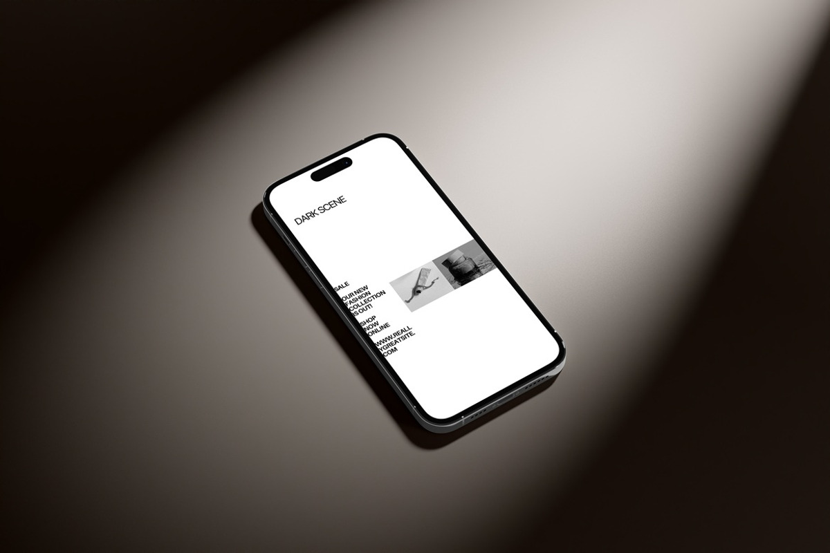iPhone Mockup Dark Scene, an iPhone Mockup by Momogi (Photo 6 of 8)