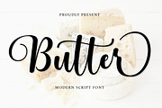 Butter, a Script Font by Rotterlab Studio (Thumbnail 1 of 8)
