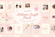 Artisan Instagram Post Templates, a Social Media Template by Hell Yeah Designs (Thumbnail 1 of 8)