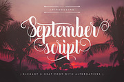 September Script, a Font by Font Bundles (Thumbnail 1 of 7)