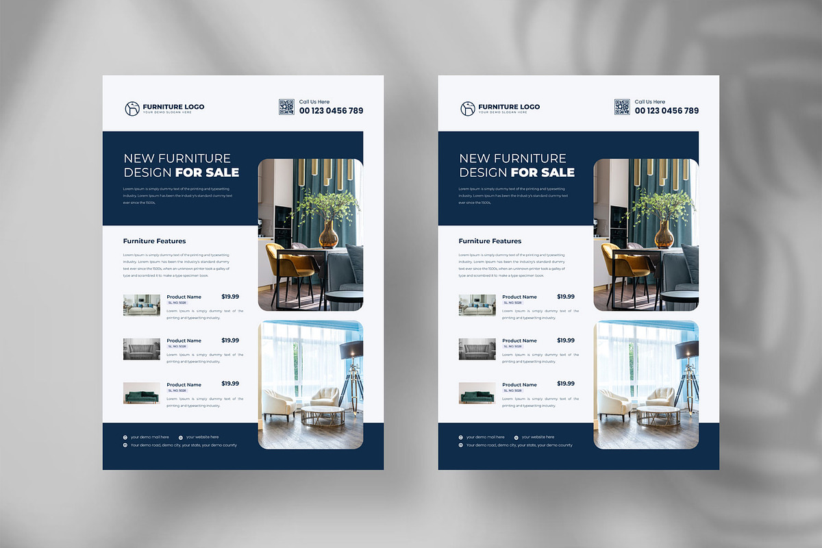 Furniture sale flyer layout design, a Flyer Template by Tanmoy Topu (Photo 4 of 6)
