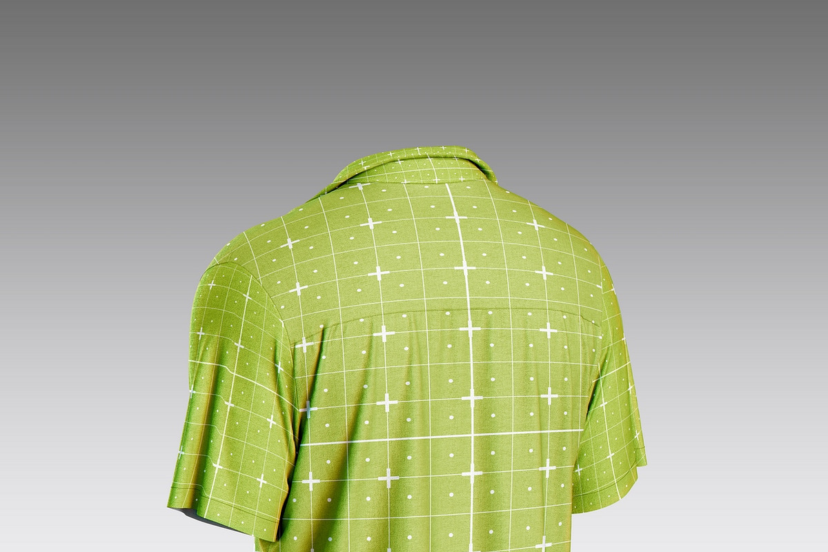 Hawaiian Short Sleeve Shirt Mockup, a Product Mockup by OneVectorStock (Photo 13 of 13)