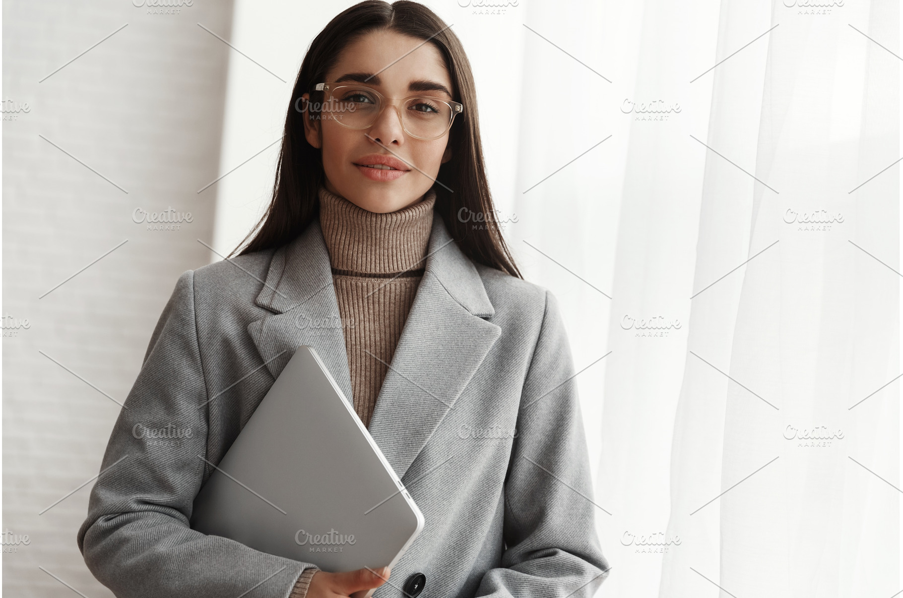 Young businesswoman in glasses and, a Business Photo by ringsaroundme
