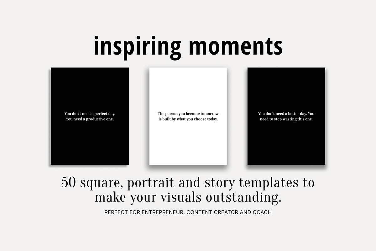 50 INSPIRING INSTAGRAM QUOTES, a Social Media Template by RB Boutique (Photo 3 of 5)
