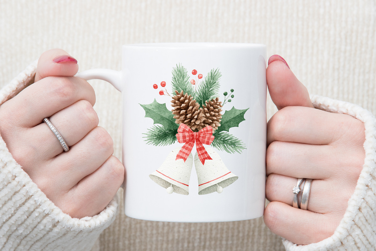 Evergreen Clipart Watercolor Christm, an Illustration by Sublimation Artist (Photo 5 of 6)
