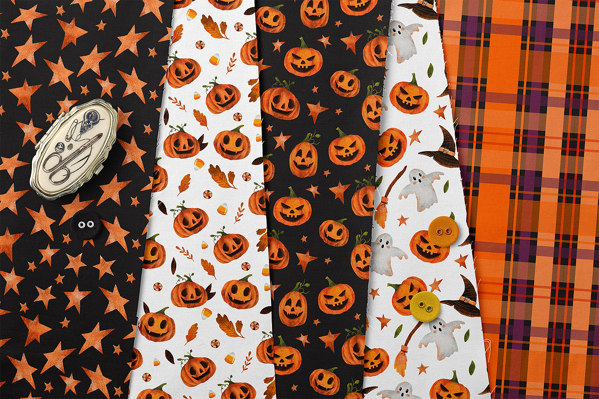 Halloween Jack-o'-Lantern graphics, a Seasonal Illustration by Yelloo Fish (Photo 5 of 7)