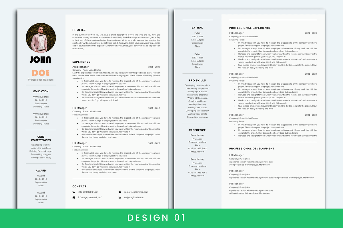 Resume & CV whole shop bundle, a Resume Template by paulresume (Photo 3 of 9)