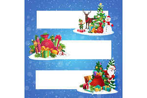 Santa And Snowman, Christmas Banners