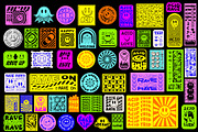 ACID RAVE STICKERS VECTOR SET, an Object Graphic by craftlove (Thumbnail 3 of 3)