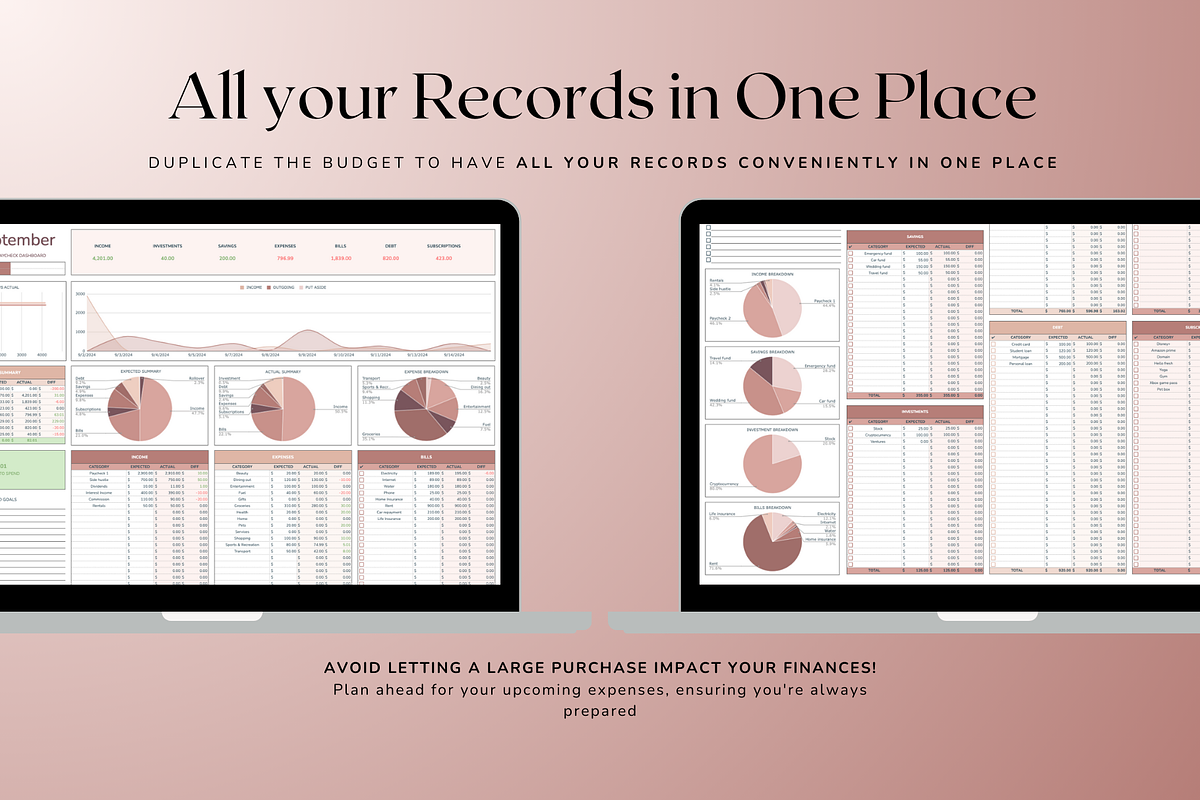 Standard Paycheck Budget - Neutral, a Templates & Theme by The Creative Plans co (Photo 8 of 10)