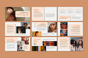 Fashionable Girl - Keynote Template