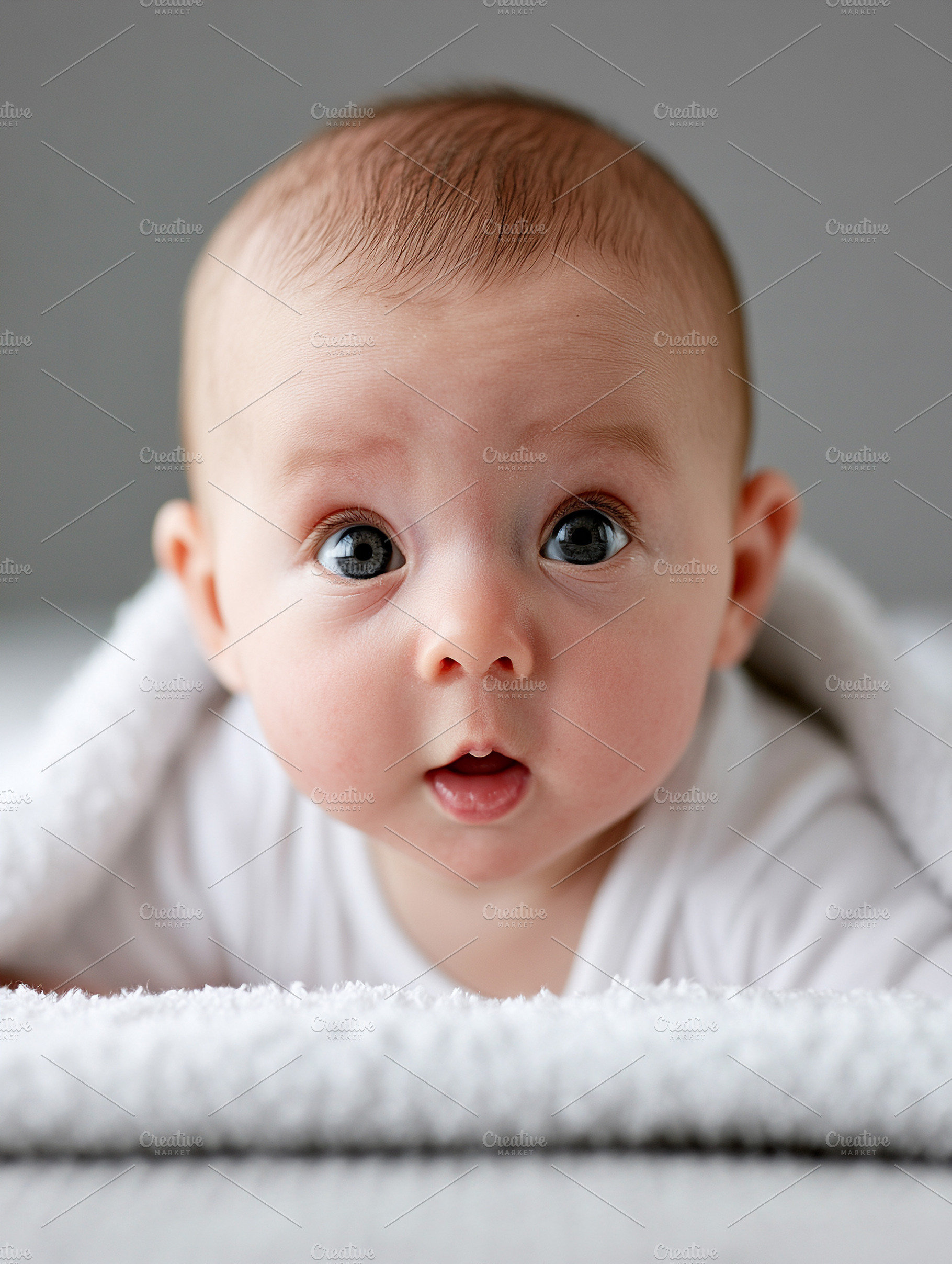 Adorable infant with curious, a Person Photo by MistyDay