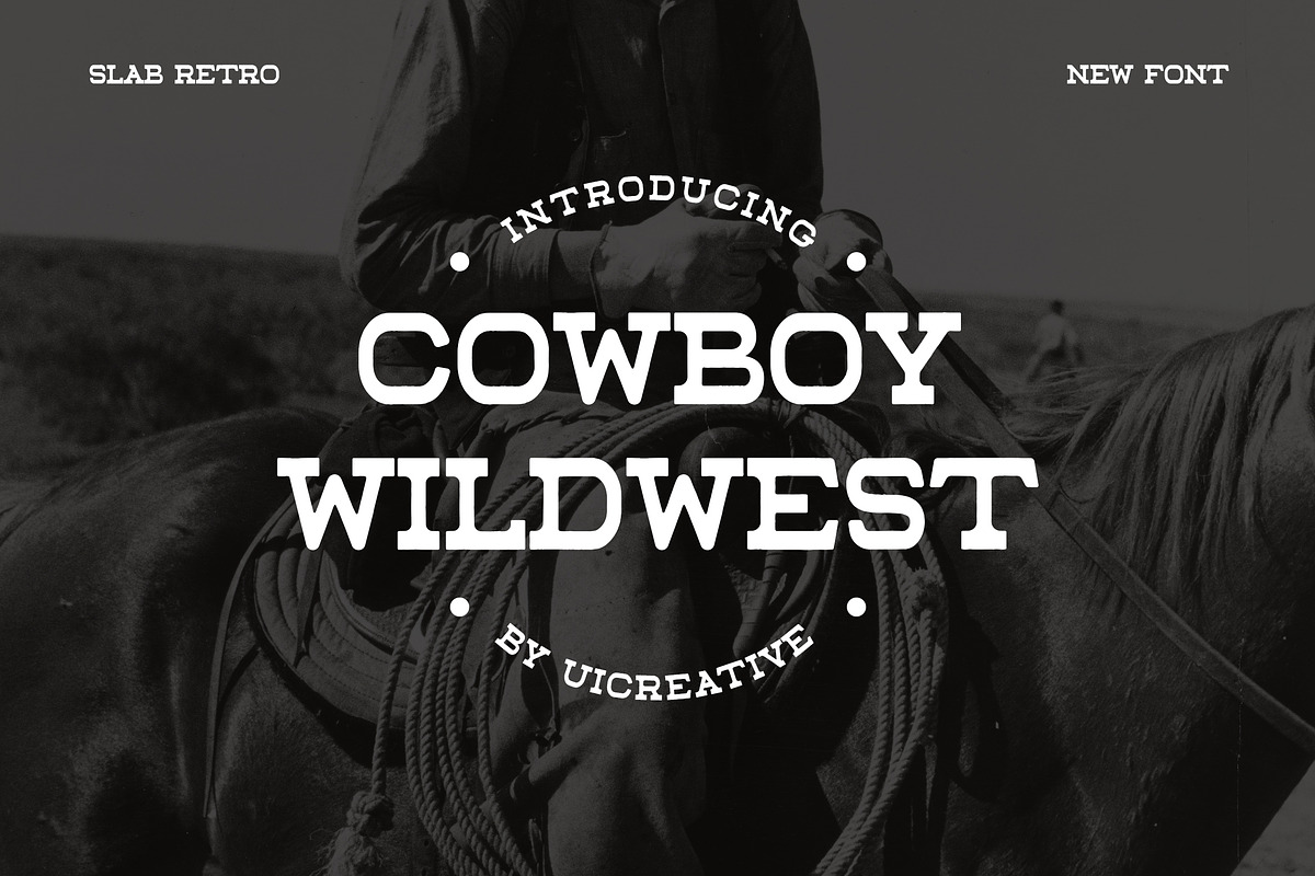 Cowboy Wildwest Slab Serif Font, a Slab Serif Font by UICreative (Photo 1 of 10)