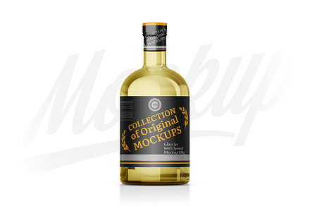 Clear Glass Gin Bottle Mockup 500g, a Packaging Mockup by Reformer Mockup